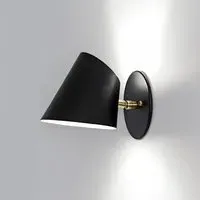 Hartau 30cm Wall Light - Glossy Grey, Black Oxidized