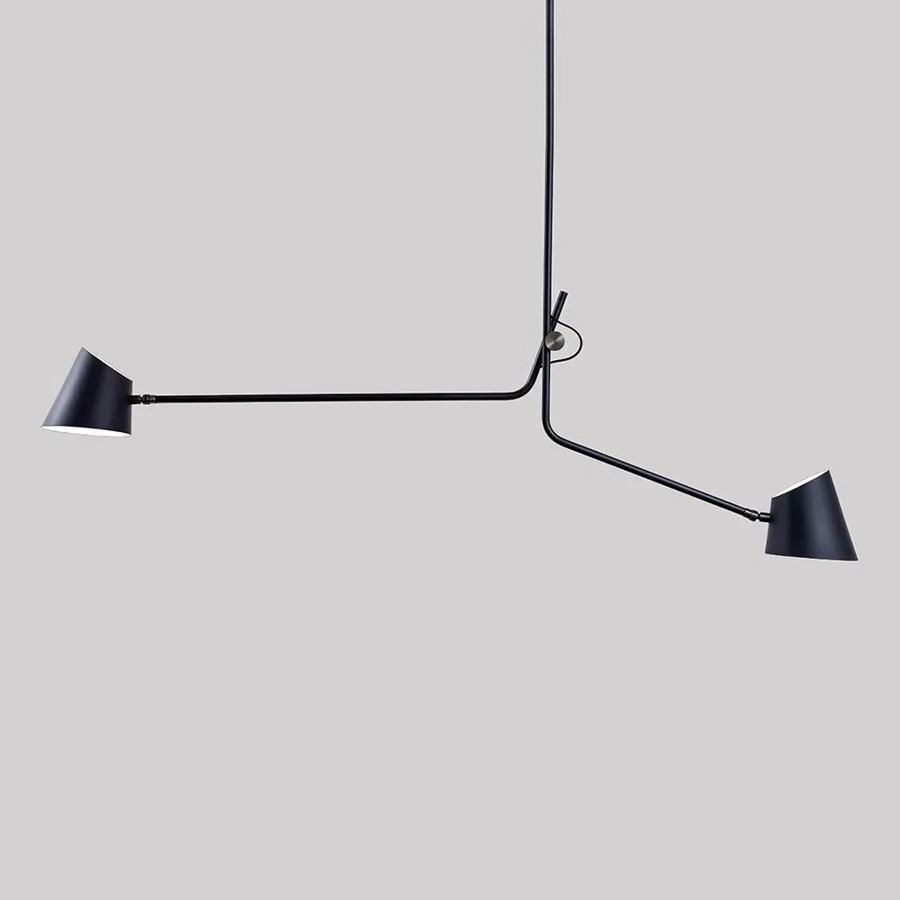 Hartau Double Ceiling Light - Matt Black image