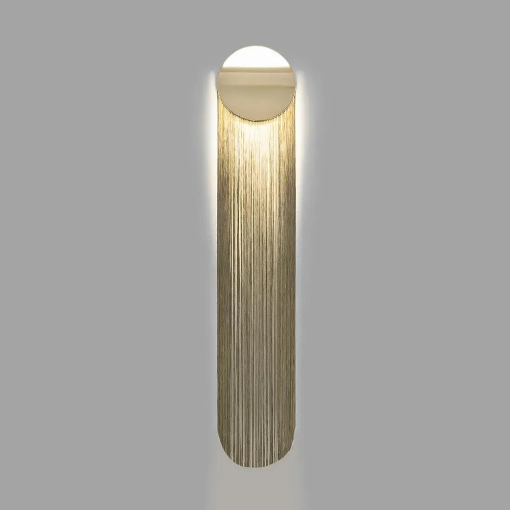 Long Wall Light with Fringes - Gold, Bronze
