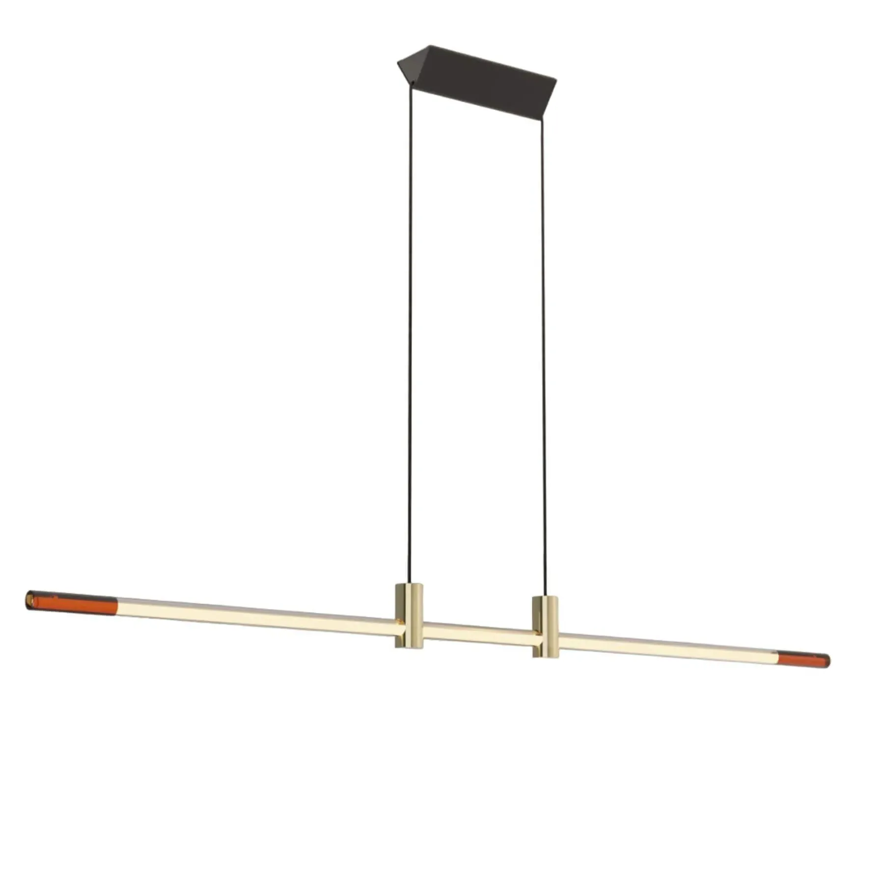 Ra Line Medium Pendant Light - Clear, Anodized