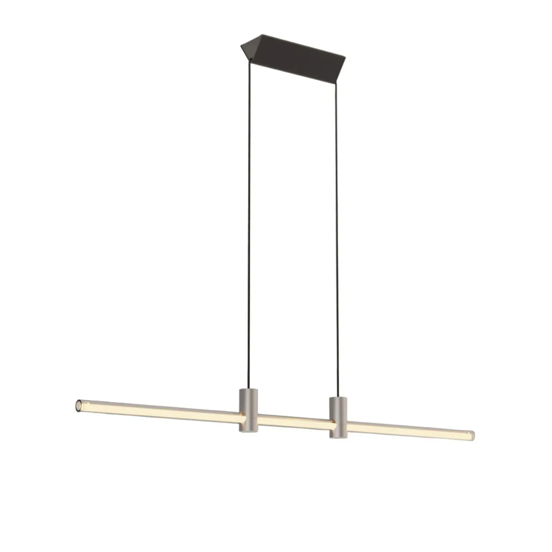 Ra Line Medium Pendant Light - Clear, Anodized