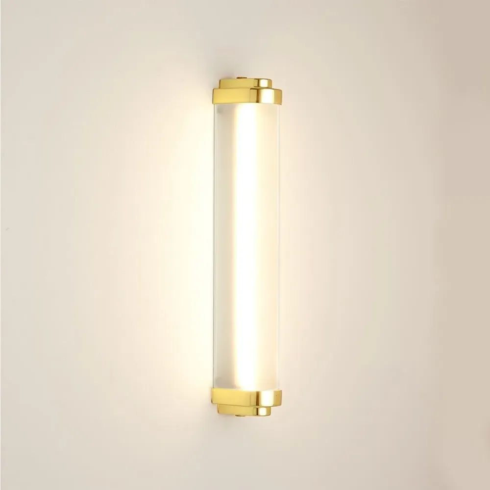 28cm LED Wall Light with Diffuser - Brass