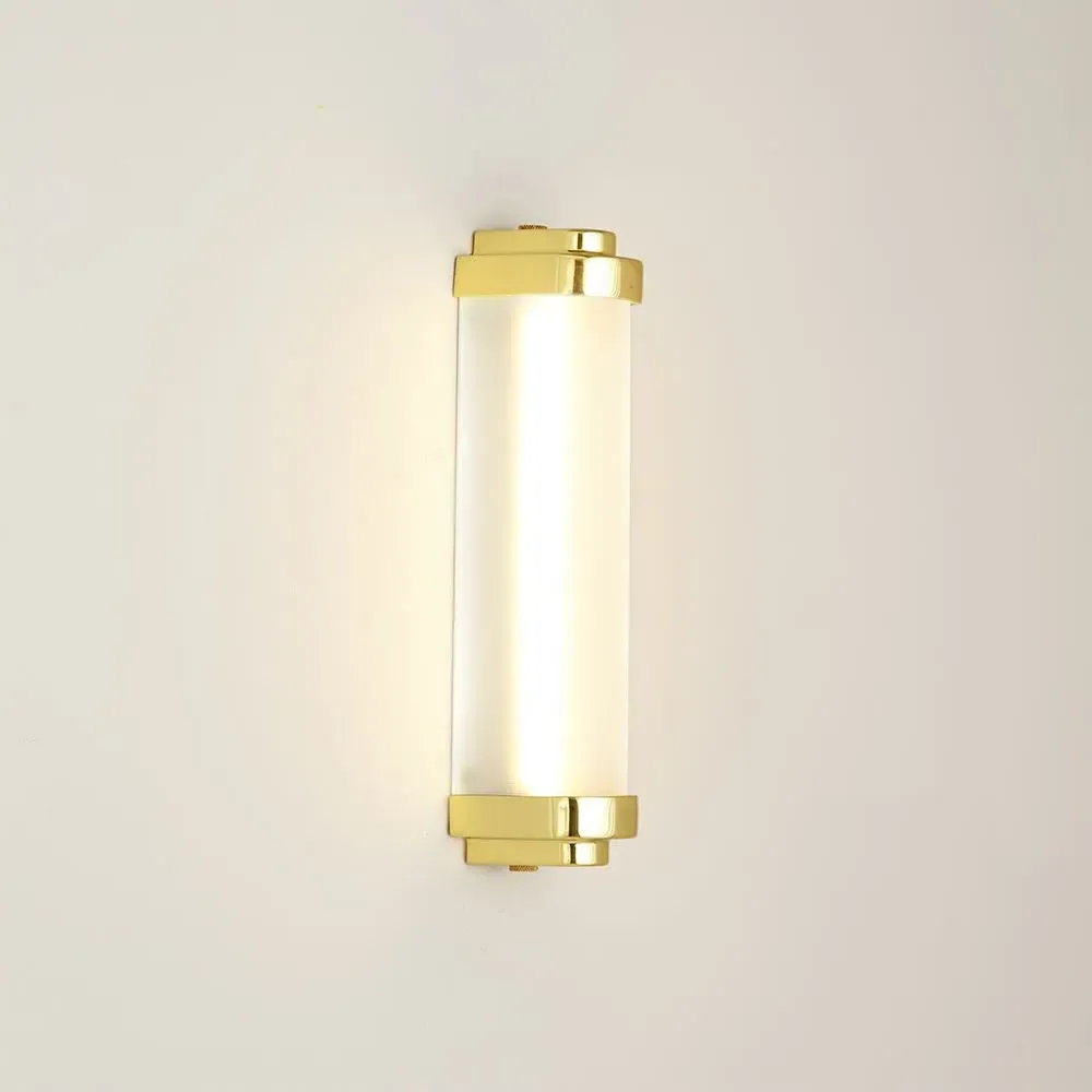 28cm LED Wall Light with Diffuser - Brass