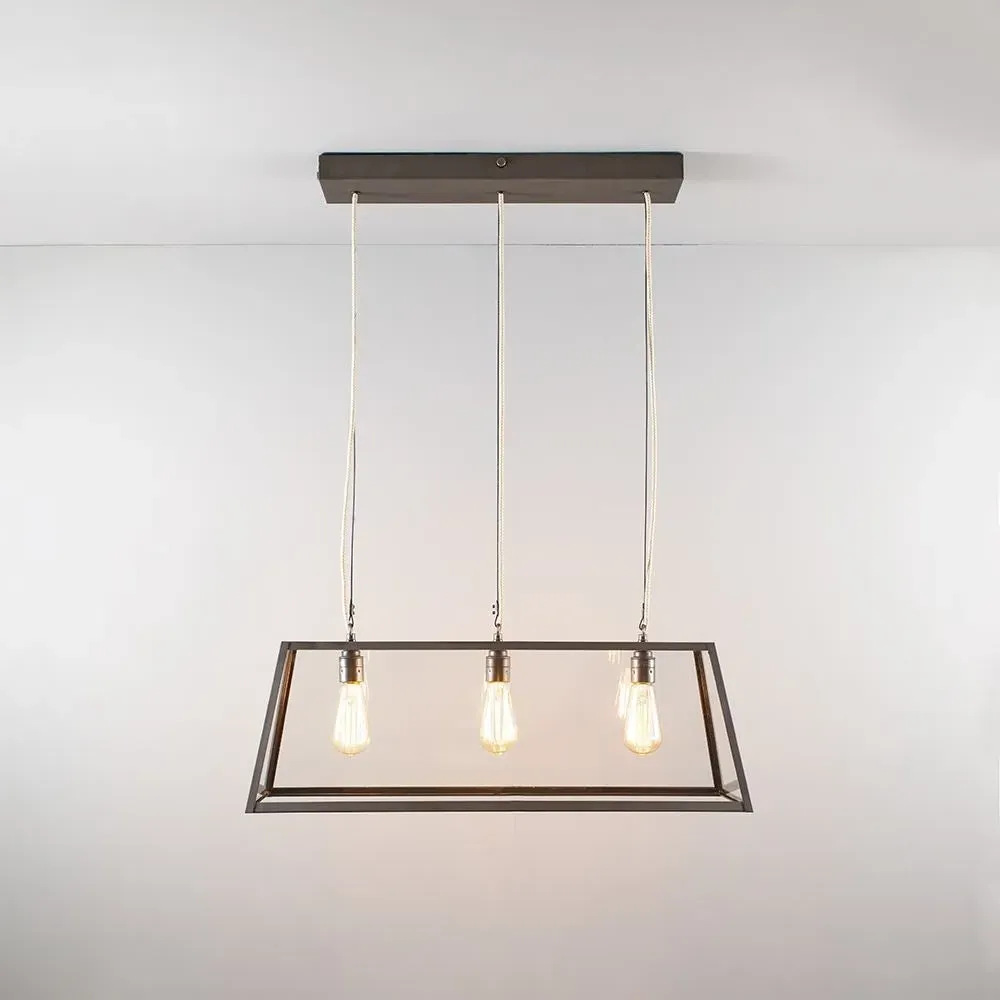 3-Light Pendant Light - Clear Glass, Metal image