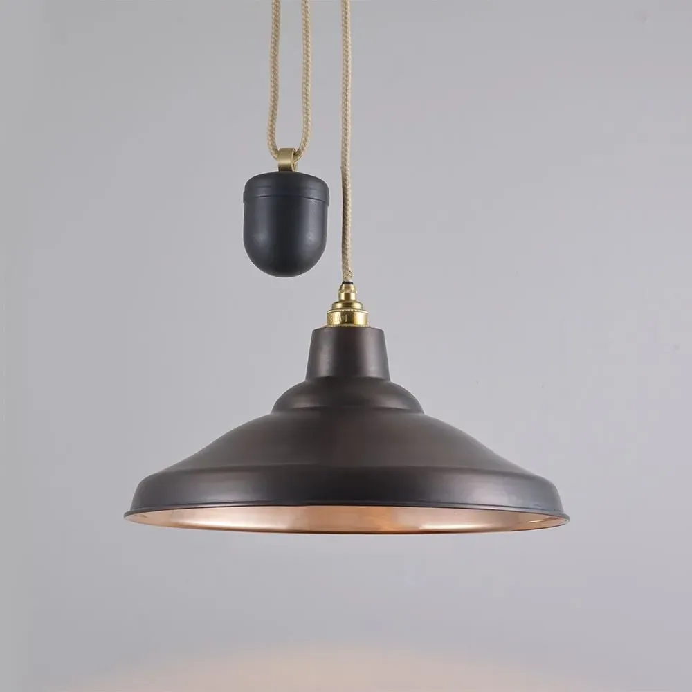 Adjustable Pendant Light - Polished Copper