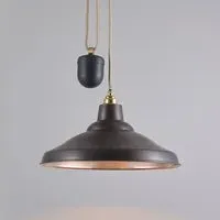 Adjustable Pendant Light - Weathered Copper