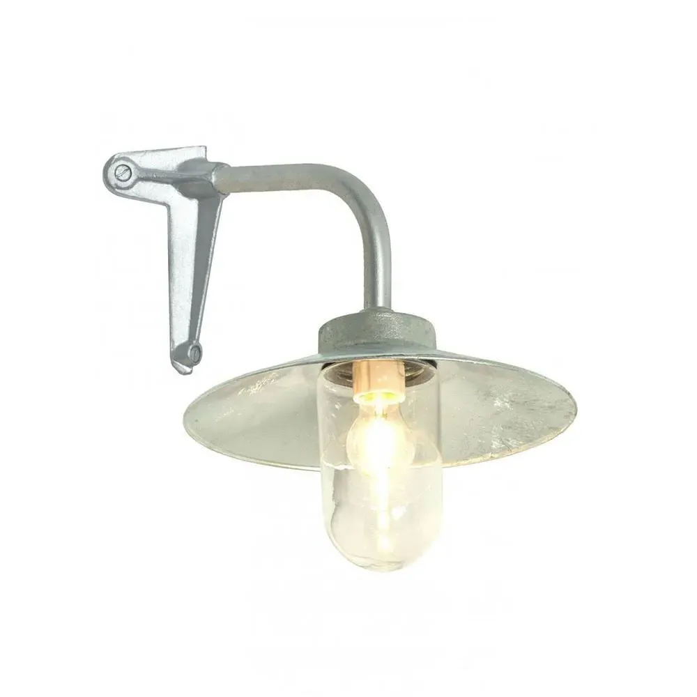 Angled Exterior Wall Light - Gunmetal, Glass