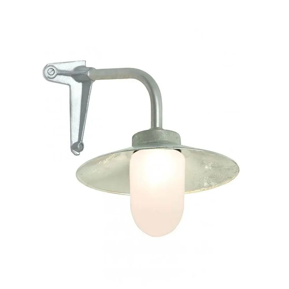 Angled Wall Light Corner Fork - Galvanised