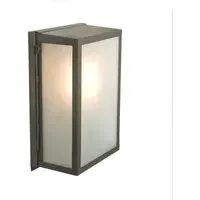 Box Medium Wall Light - Frosted, Brass