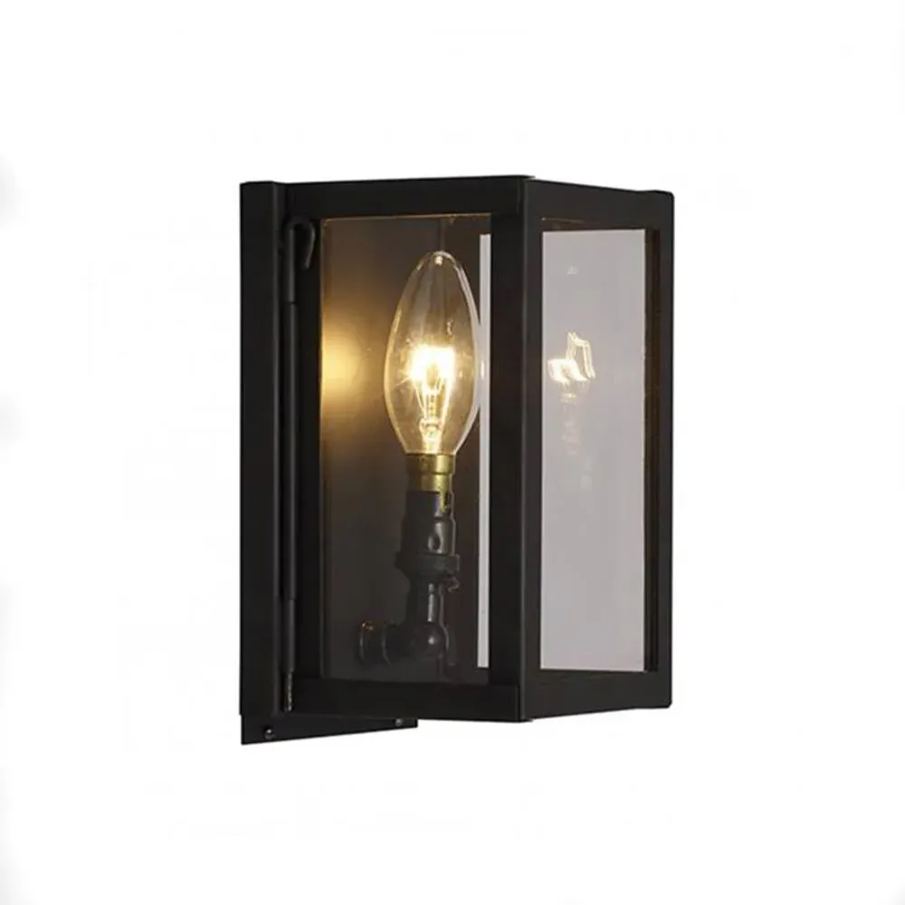 Box Small Wall Light - Frosted, Brass