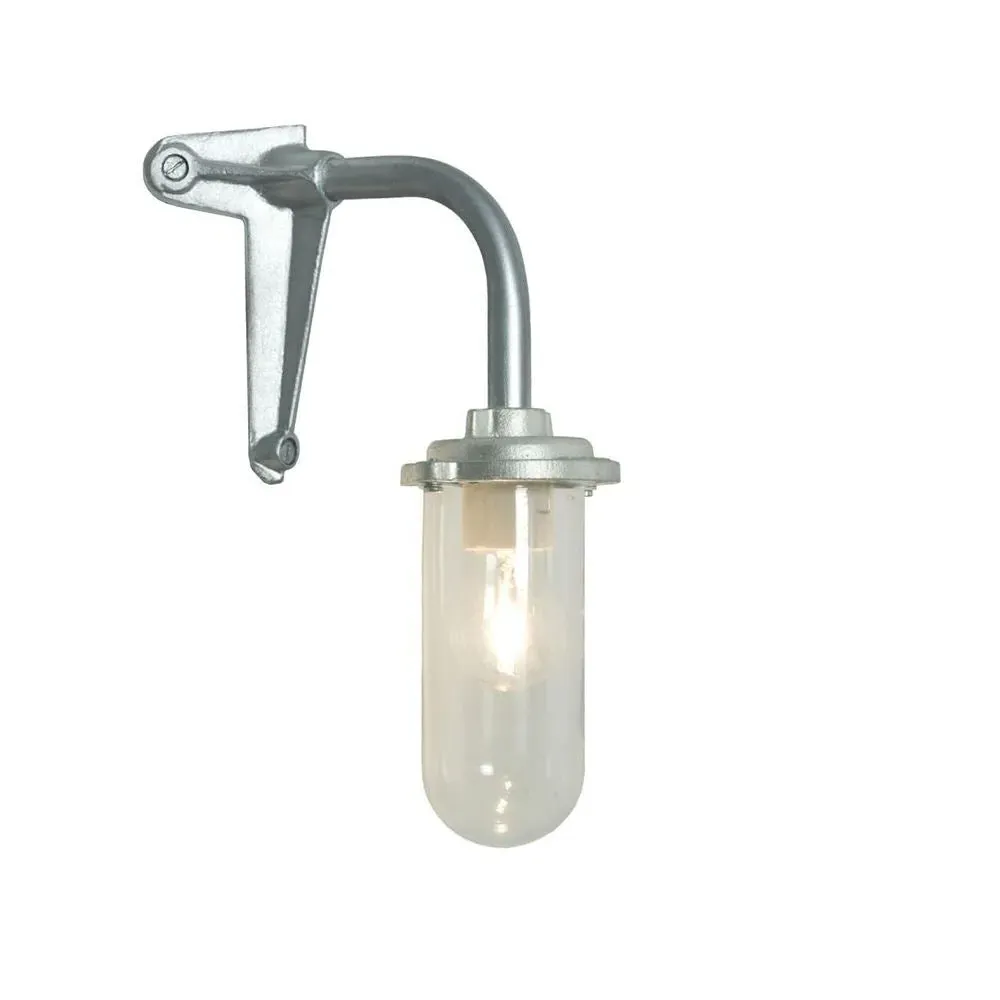 Corner Fork Wall Light - Galvanised, Metal image