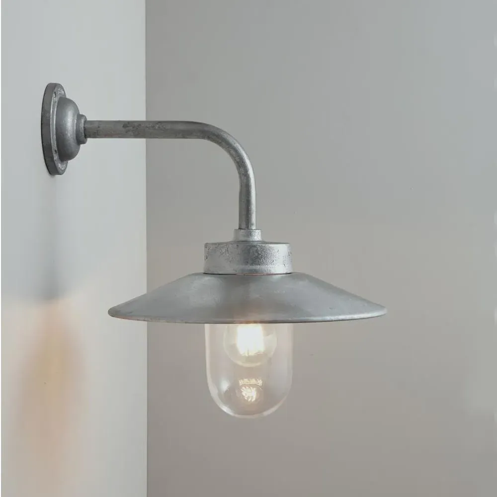 Corner Wall Light with Frosted Glass - Gunmetal