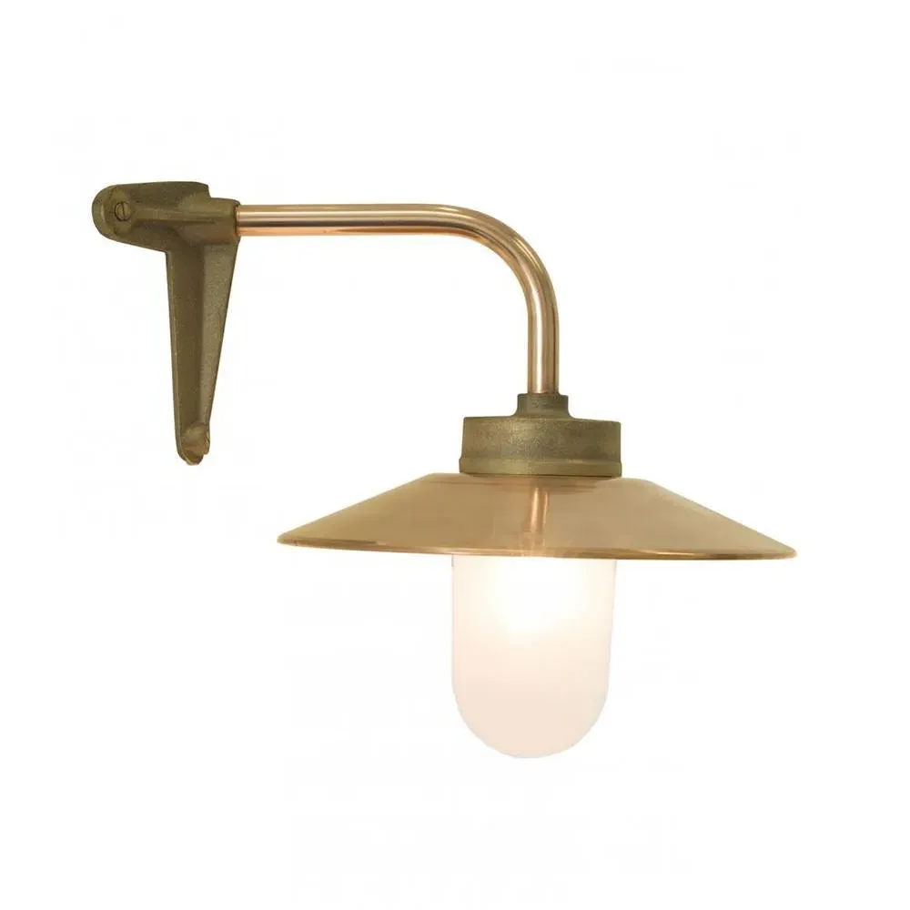 Corner Wall Light with Frosted Glass - Gunmetal