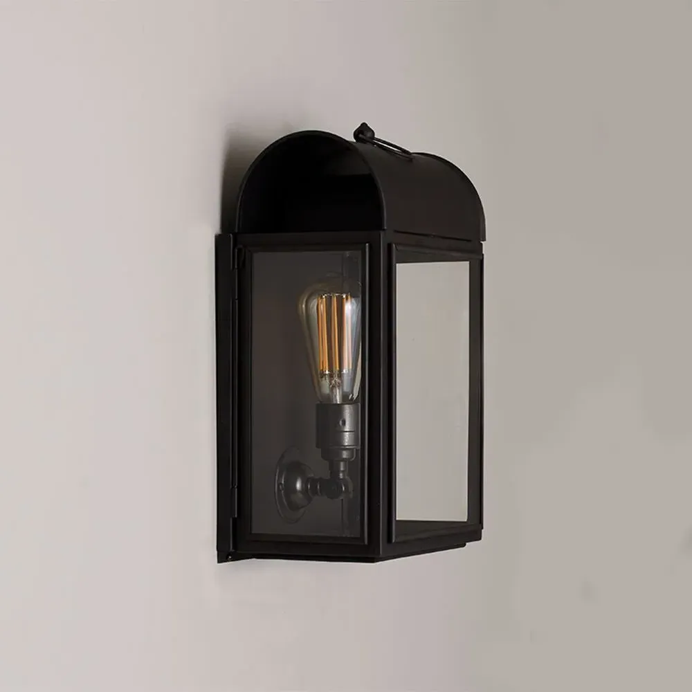 Domed Box Wall Light - Frosted Glass, Brass