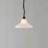 Glass School Size 1 Pendant Light - Weathered Brass, Opal Glass