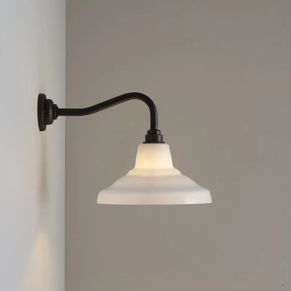 Glass School Wall Light - Clear Glass