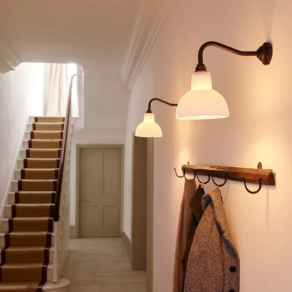 Glass Wall Light - Anthracite, Brass