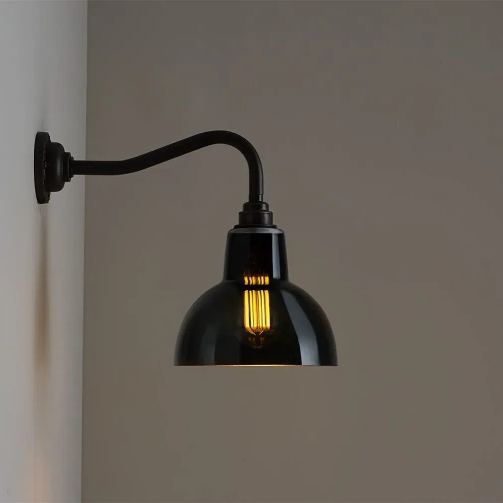 Glass Wall Light - Anthracite, Brass image