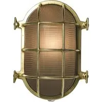 Large Oval Bulkhead Light - Polished Brass