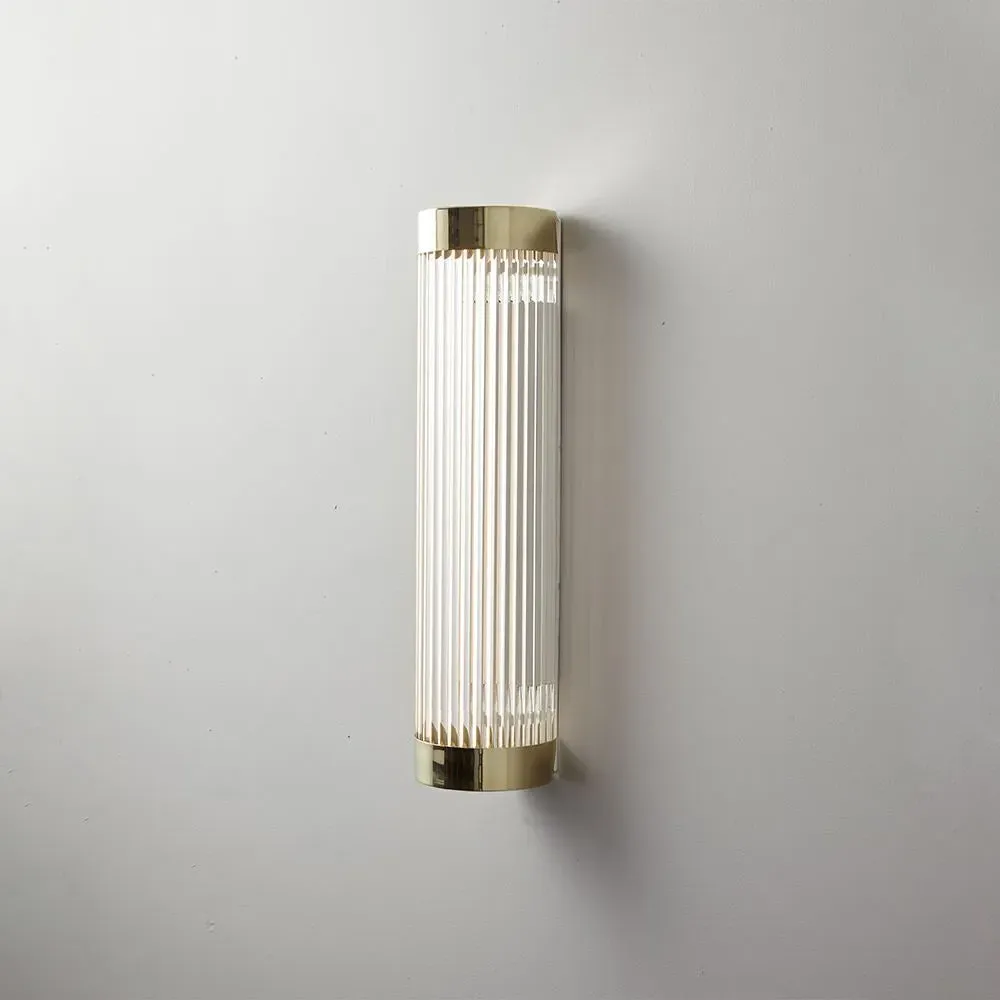 Large Pillar Light IP44 LED - Chrome, Glass