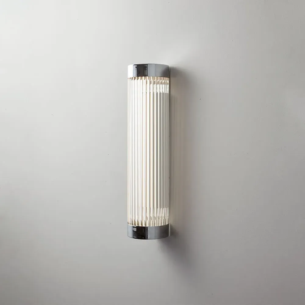 Large Pillar Light IP44 LED - Chrome, Glass