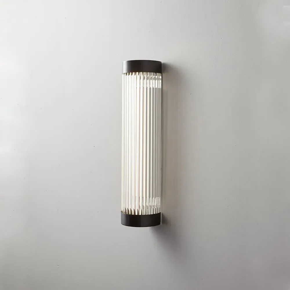 Large Pillar Light IP44 LED - Chrome, Glass