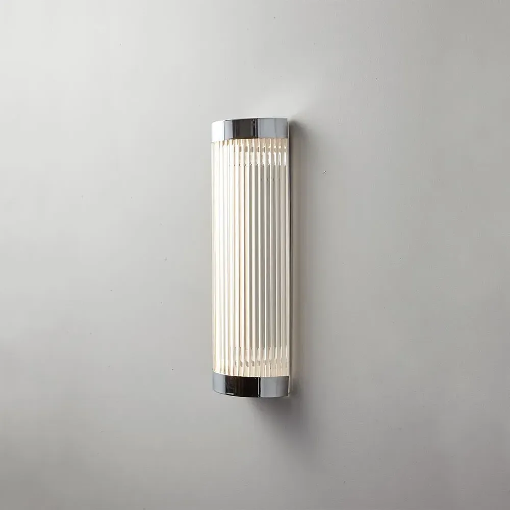 Large Pillar Light IP44 LED - Polished Brass, Glass