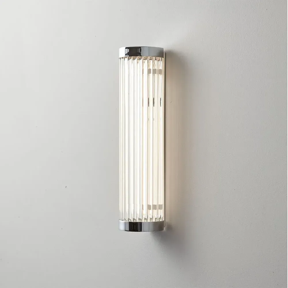 Large Pillar Light IP44 LED - Polished Brass, Glass