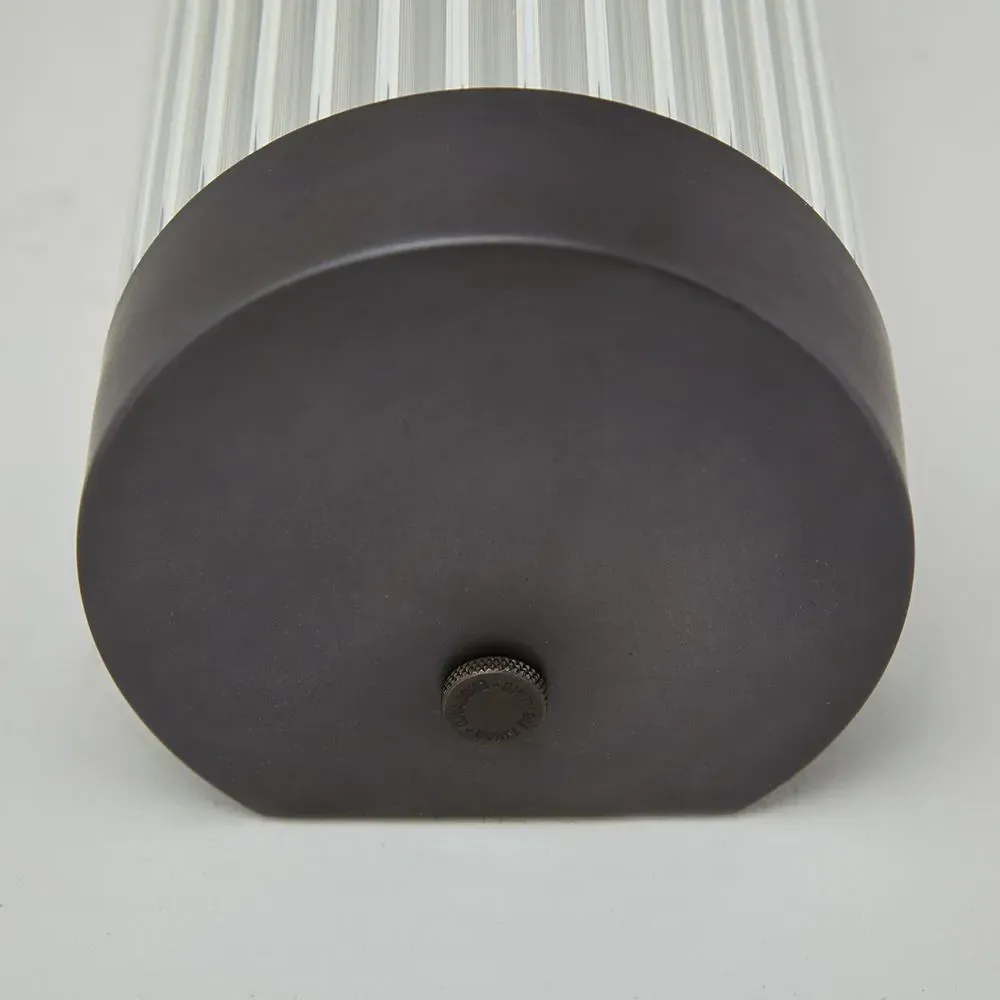 Large Pillar Light IP44 LED - Polished Brass, Glass