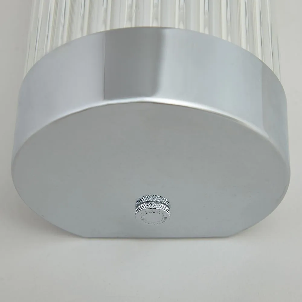 Large Pillar Light IP44 LED - Polished Brass, Glass