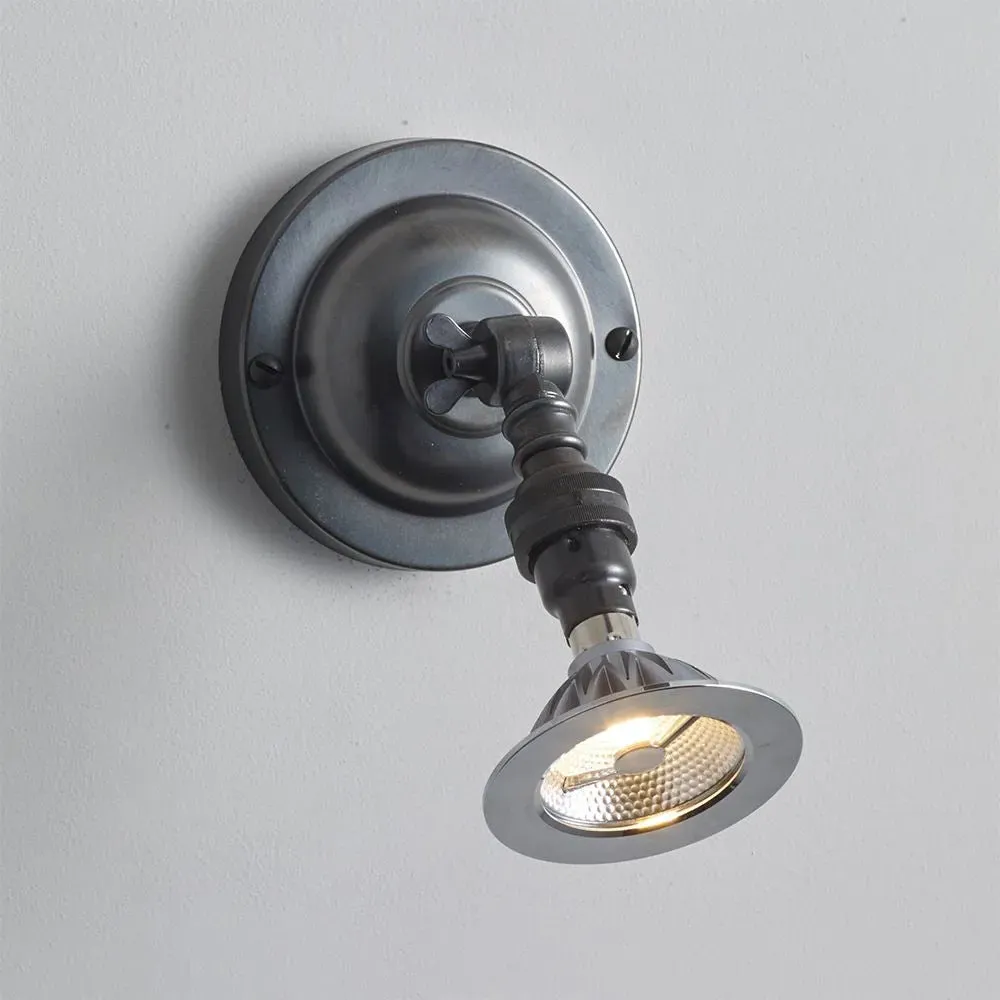 LED Spotlight with Shade - Nickel, Metal