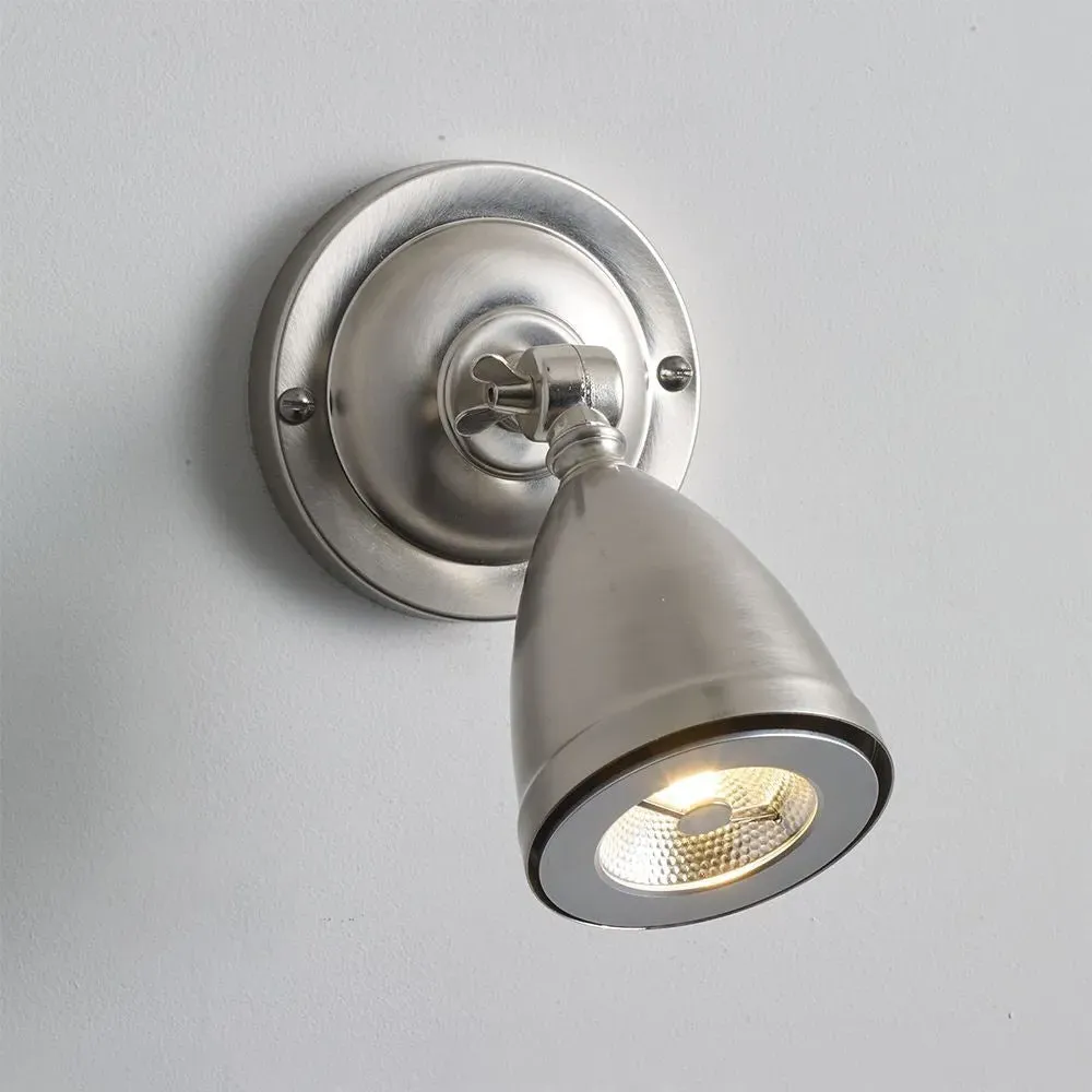 LED Spotlight with Shade - Nickel, Metal