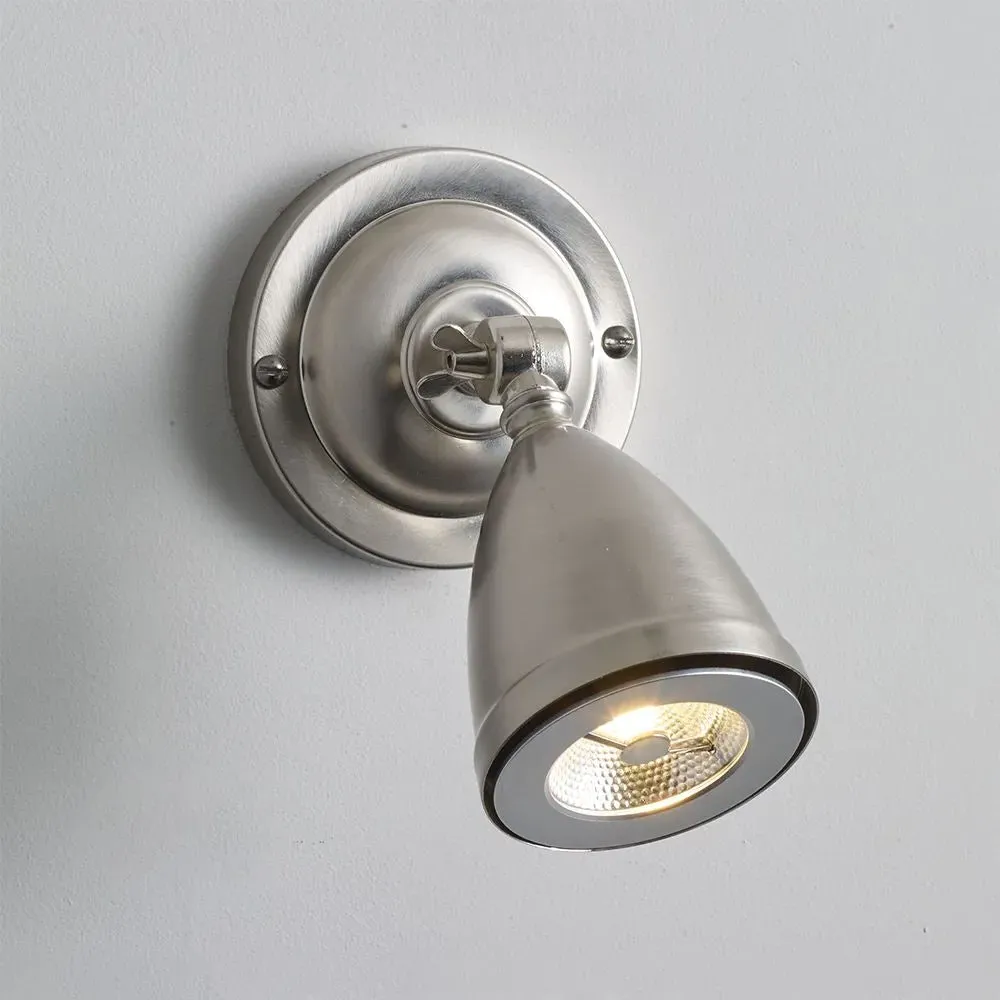 LED Spotlight with Shade - Nickel, Metal