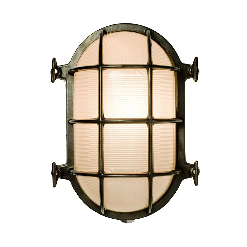Medium Oval Bulkhead Light - Polished Brass