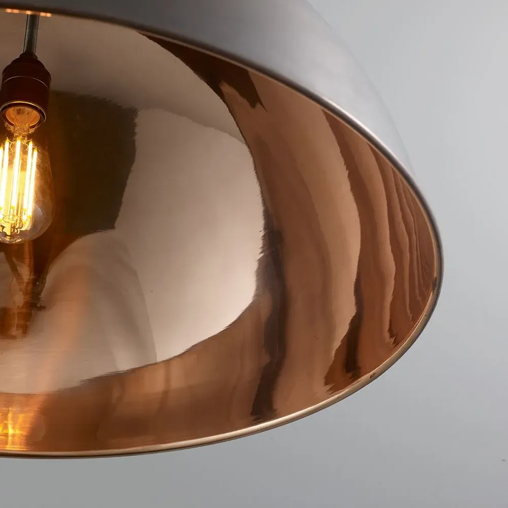 Medium Pendant Light Industrial - Brass, Metal