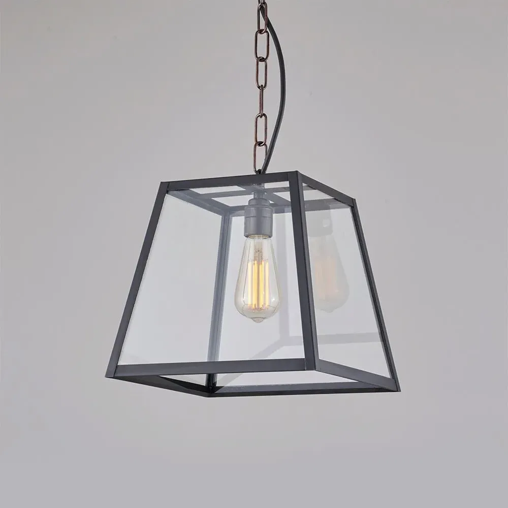 Medium Pendant Light Industrial - Clear Glass