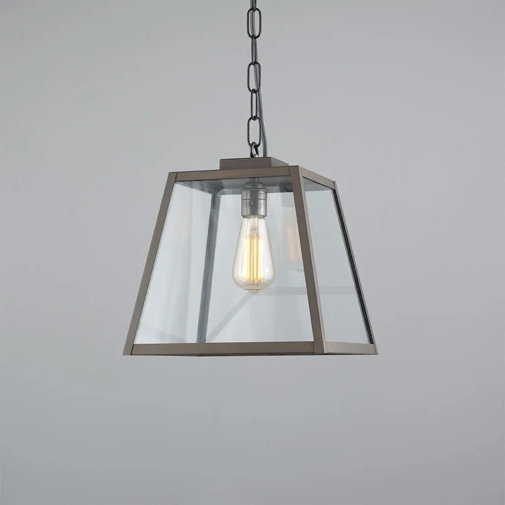 Medium Pendant Light - Weathered Brass, Glass image