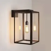 Medium Wall Light with Glass Panels - Brass
