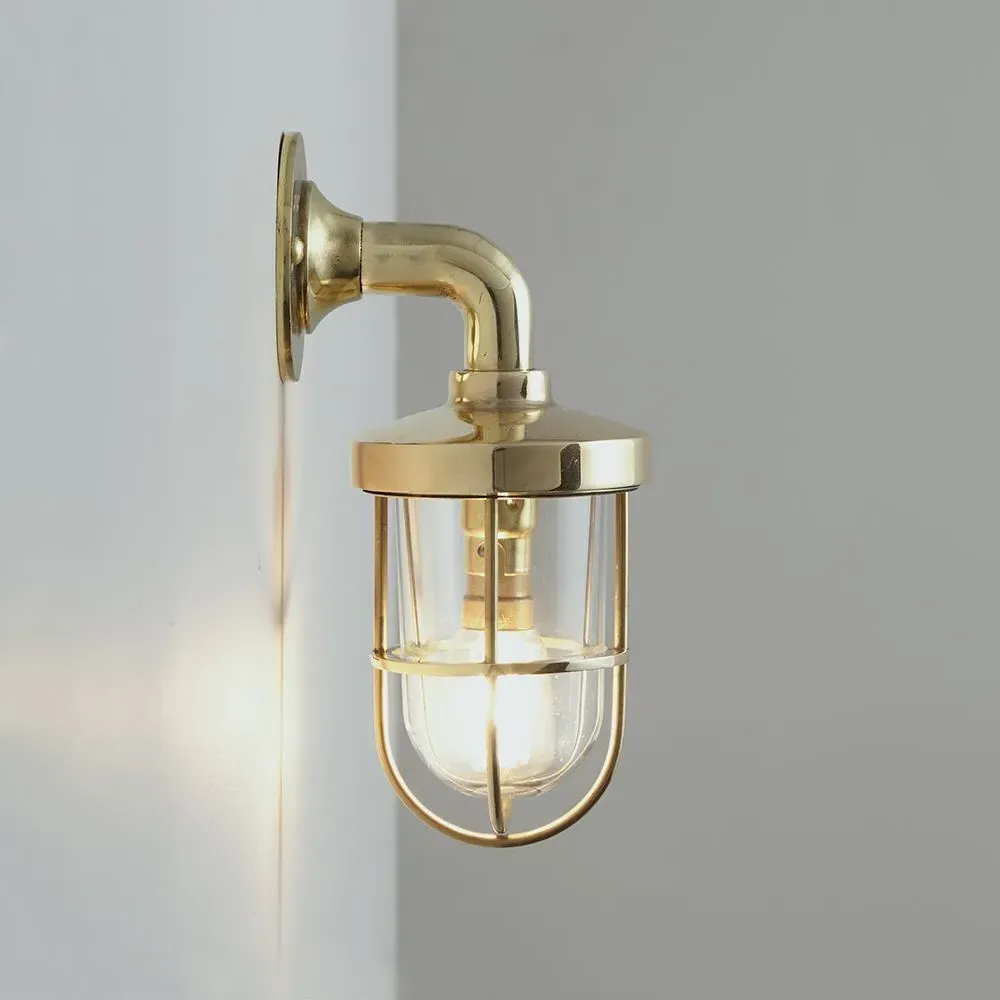 Miniature Wall Light - Brass, Glass image