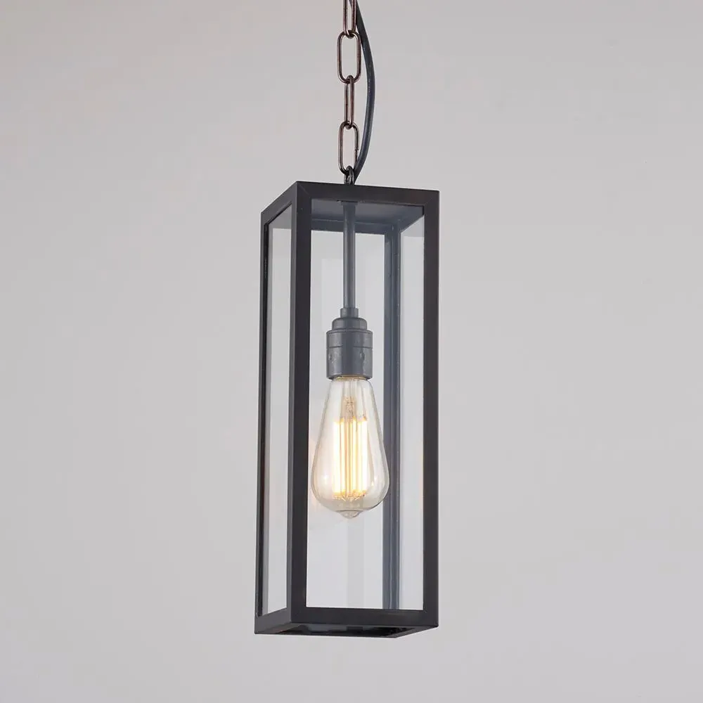 Narrow Box Pendant Light - Polished Nickel, Glass image