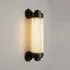 Offset Wall Light with Glass Rods - Brass