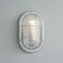 Oval Bulkhead Light with Guard - Aluminium