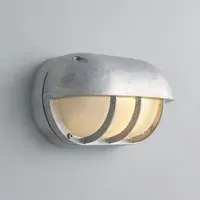 Oval Wall Light with Eyelid - Aluminium