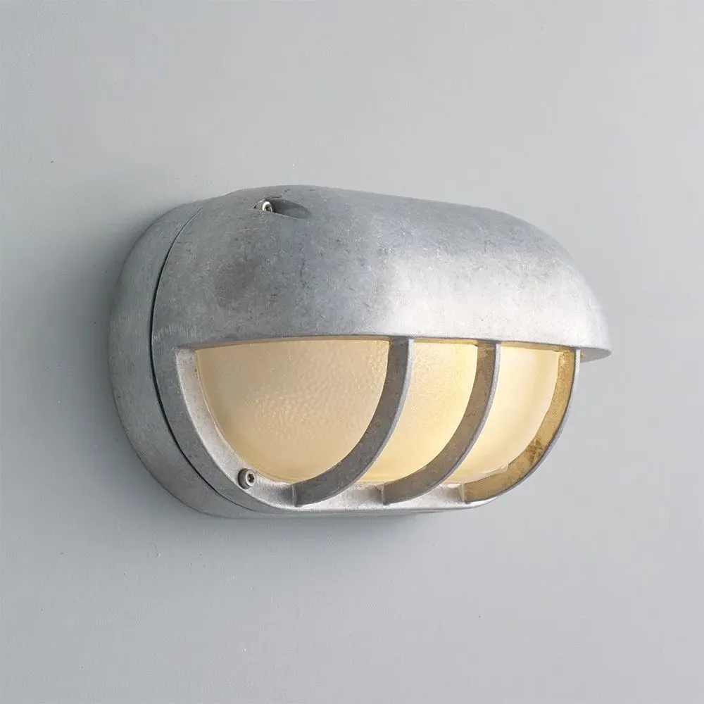 Oval Wall Light with Eyelid - Aluminium