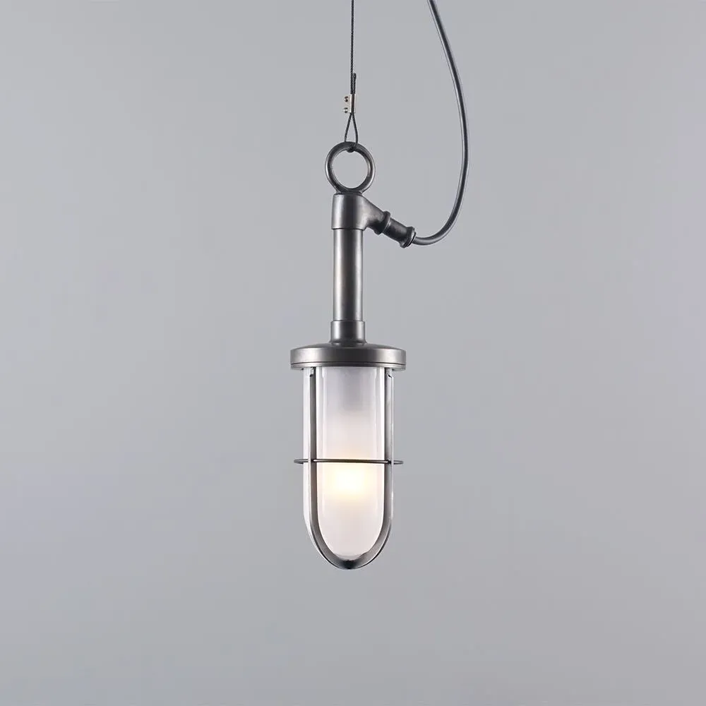 Pendant Light Industrial Style - Frosted Glass