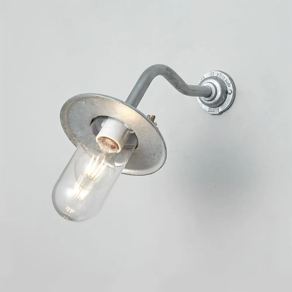 Right Angle Wall Light - Galvanised, Metal