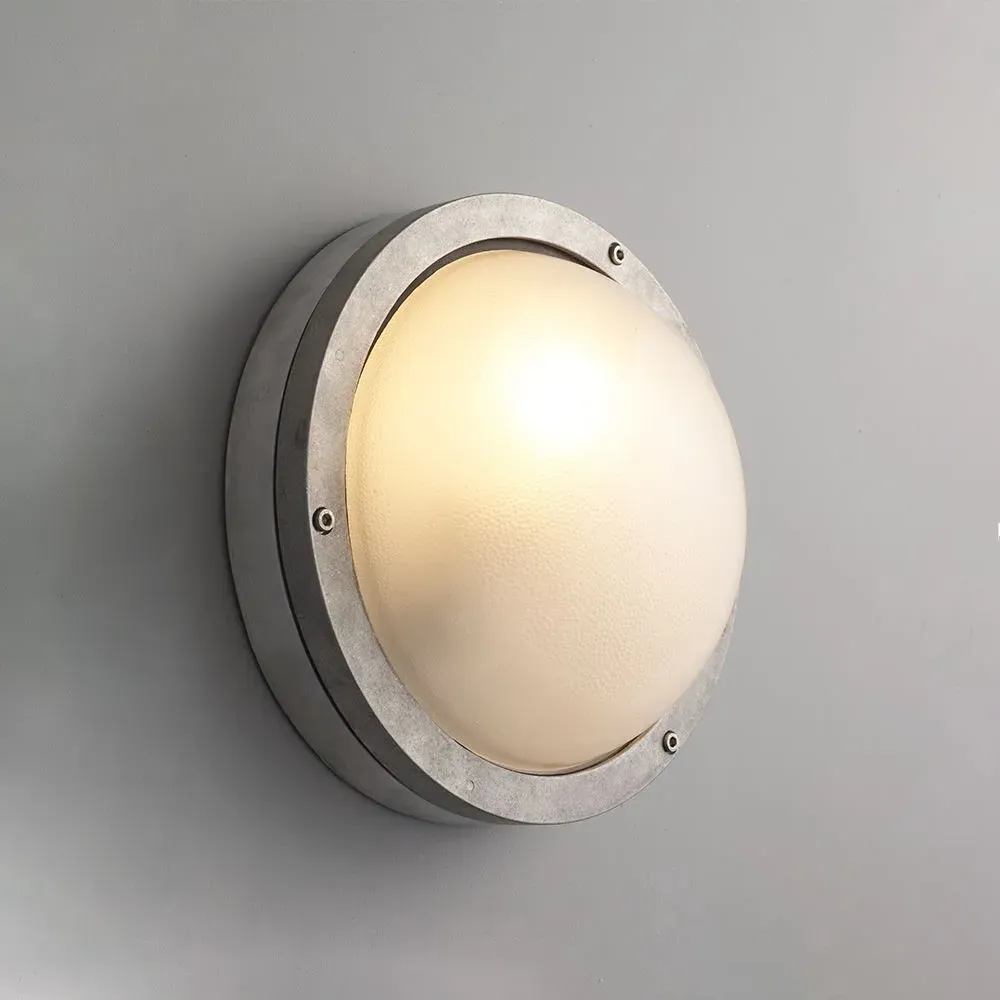 Round Bulkhead Light E27 Version - Aluminium