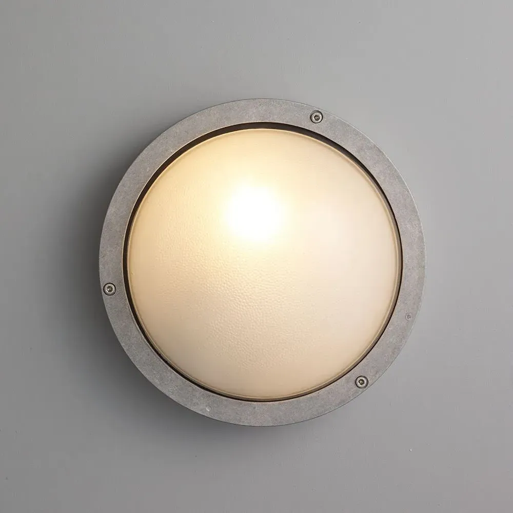 Round Bulkhead Light E27 Version - Aluminium