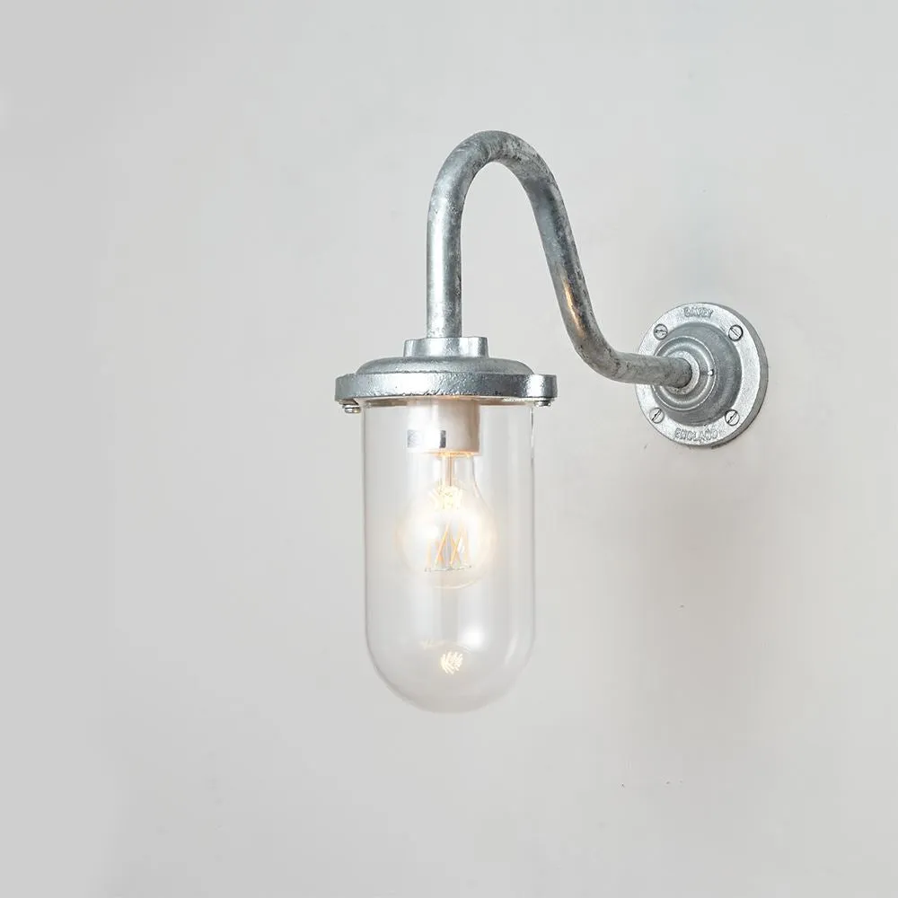 Round Wall Light - Galvanised, Metal