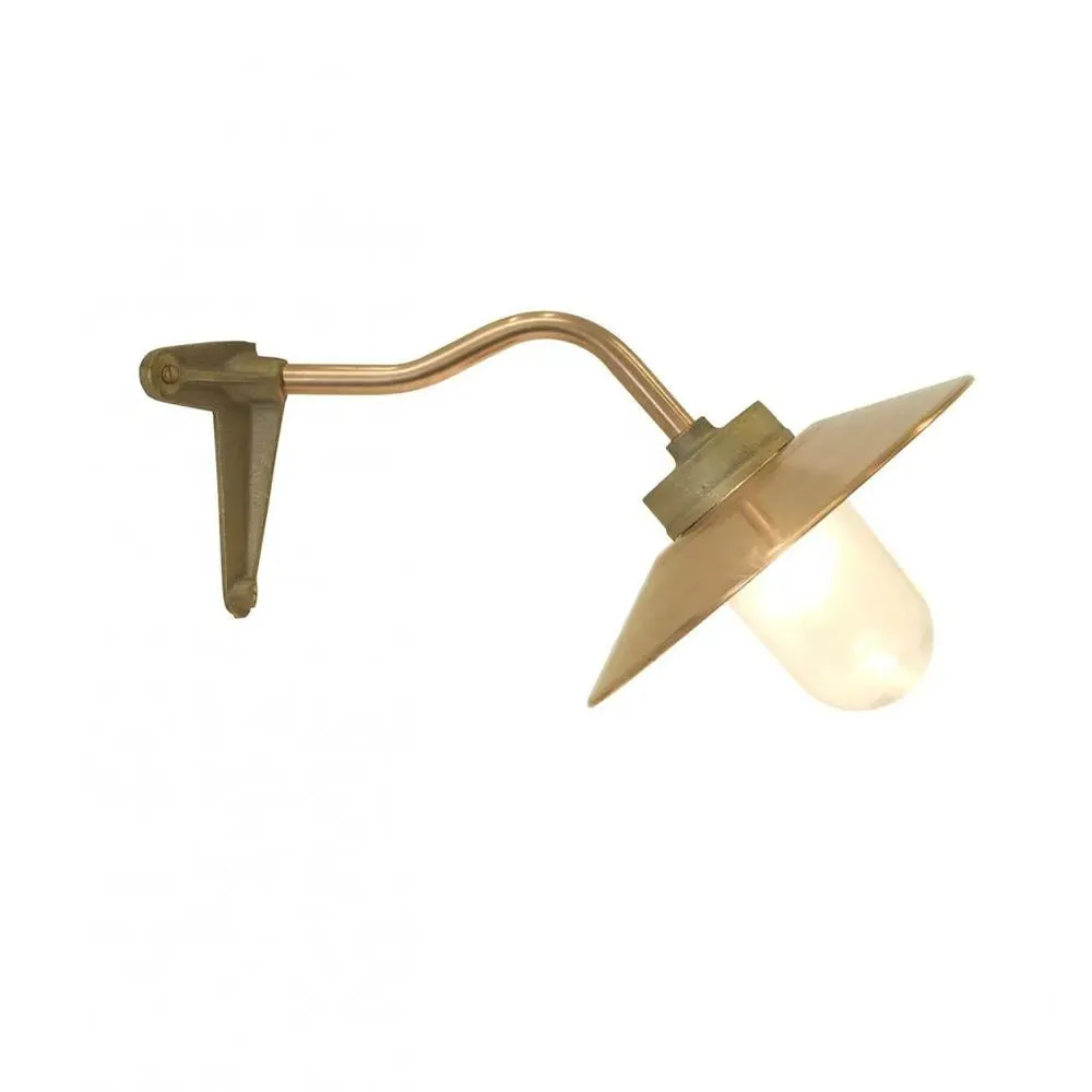 Round Wall Light with Frosted Glass - Galvanised